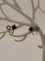 Load image into Gallery viewer, Ruvique Dual Charm Star &amp; Clover Stud Earrings
