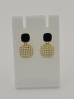 Load image into Gallery viewer, Ruvique Midnight Pearl Cluster Drop Stud Earrings
