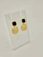Load image into Gallery viewer, Ruvique Midnight Pearl Cluster Drop Stud Earrings
