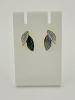 Load image into Gallery viewer, Ruvique Dual Tone Leaf Stud Earrings
