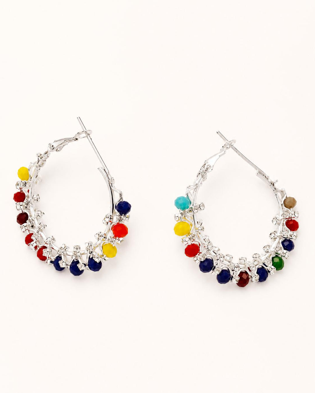 Multicolour Crystal Hoop Earrings