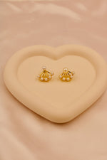 Load image into Gallery viewer, Crystal Swan Pearl Stud Earrings
