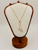 Load image into Gallery viewer, Lucky White Clover Drop Necklace
