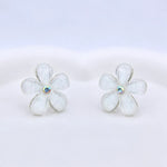 Load image into Gallery viewer, White Blossom Crystal Stud Earrings
