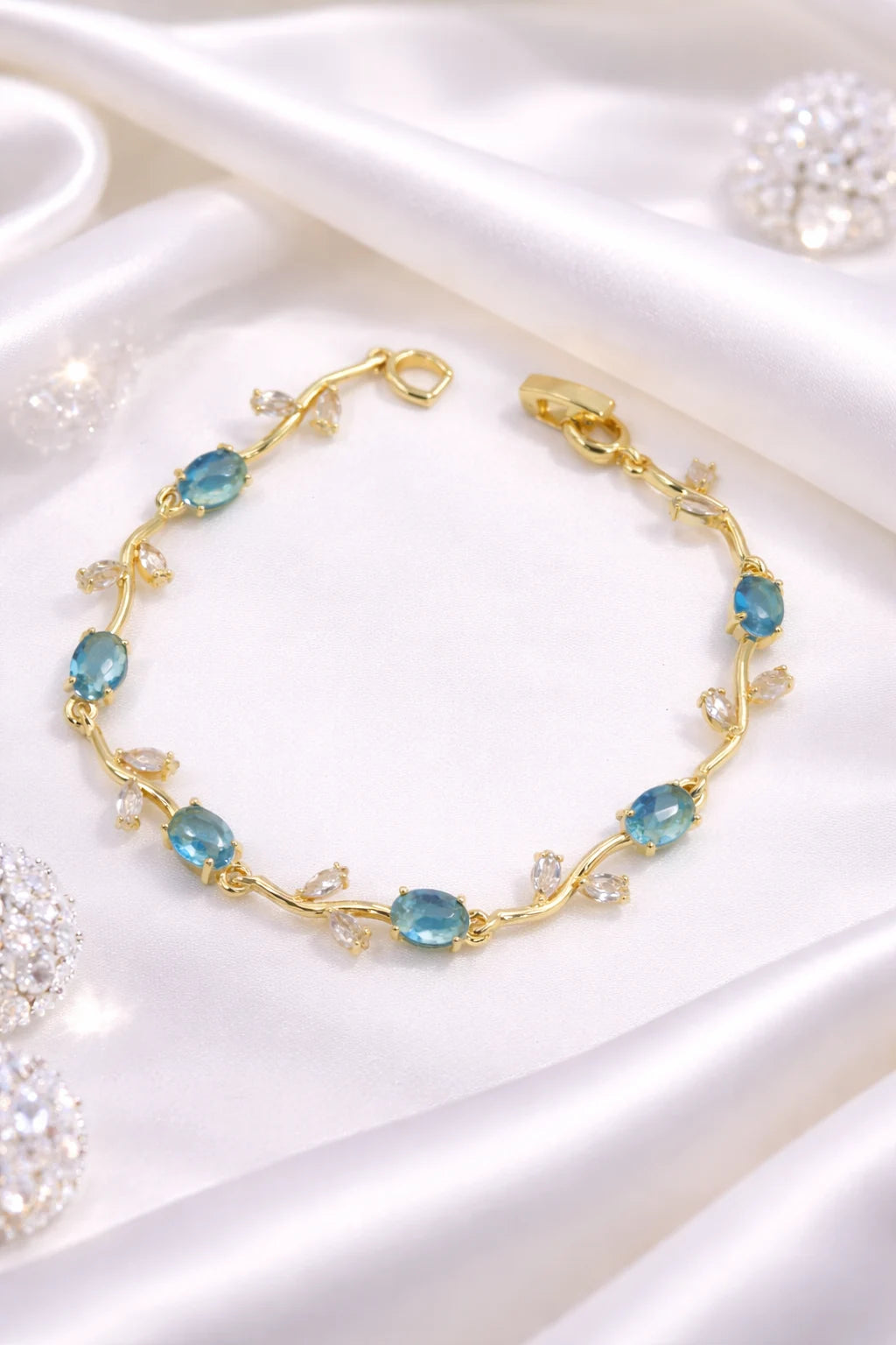 Blue Crystal Tulip Bracelet