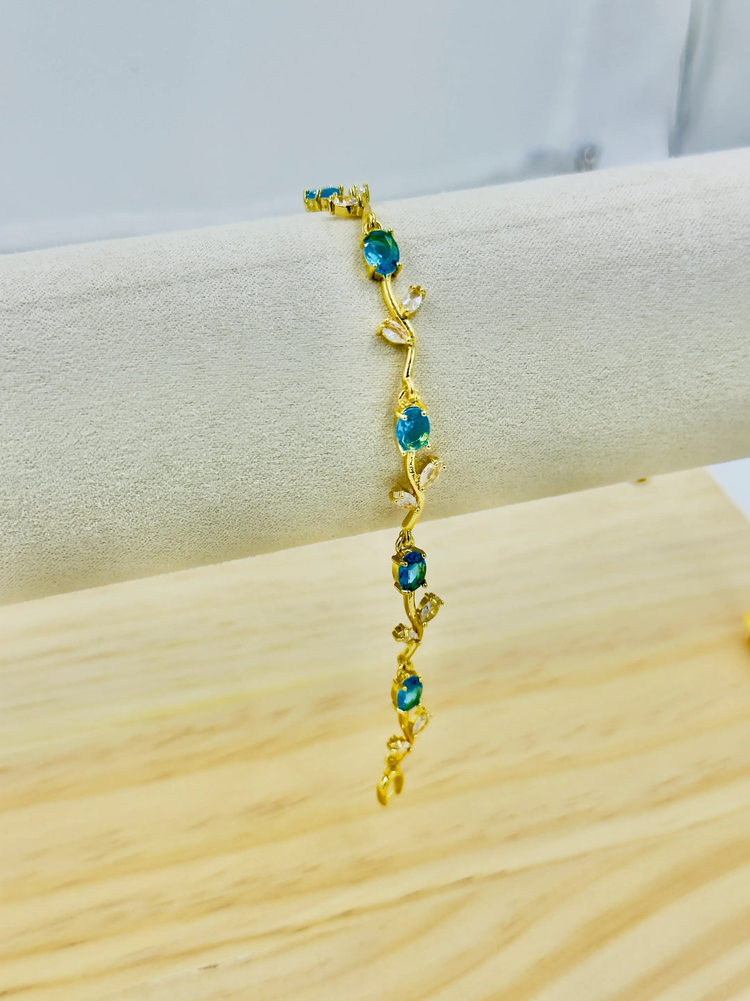 Blue Crystal Tulip Bracelet