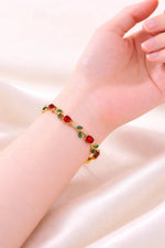 Load image into Gallery viewer, Ruby Bloom Tulip Bracelet
