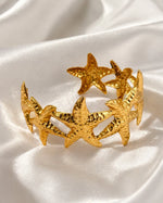 Load image into Gallery viewer, Ruvique Golden Starfish Cuff

