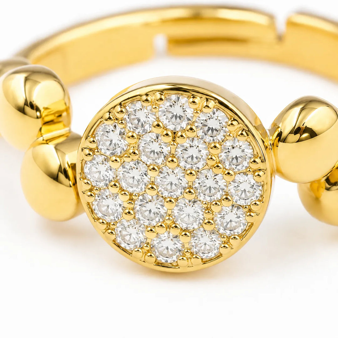 Golden Moon Pavé Ring