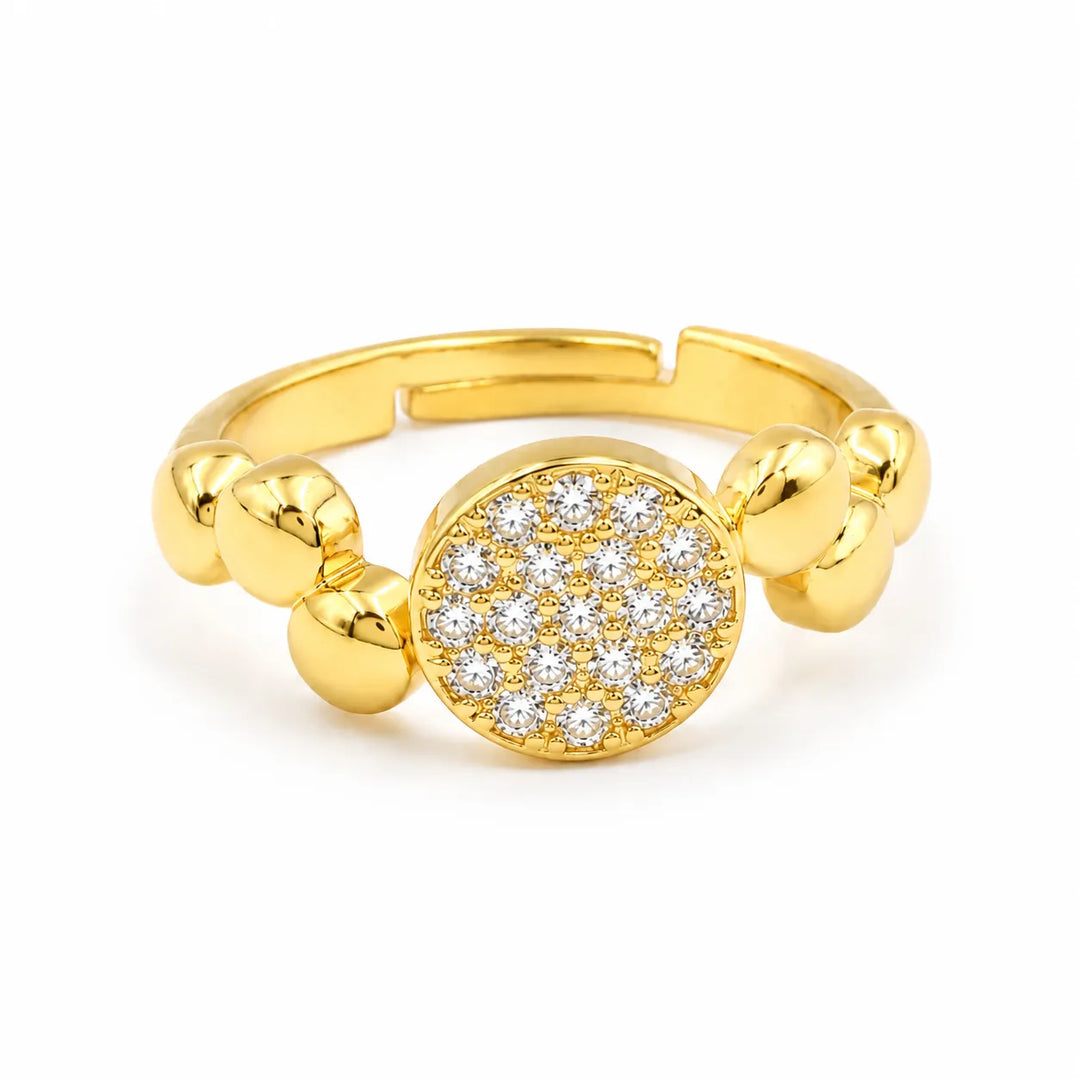 Golden Moon Pavé Ring