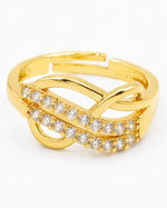 Load image into Gallery viewer, Crystal Infinity Knot Ring
