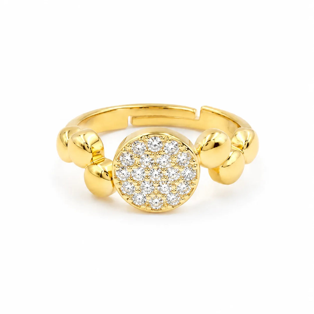Golden Moon Pavé Ring