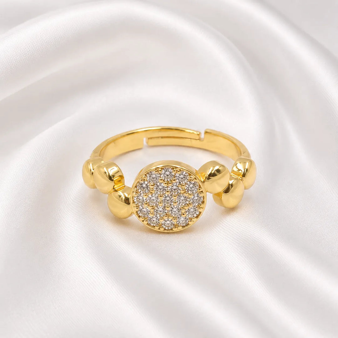 Golden Moon Pavé Ring