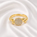 Load image into Gallery viewer, Golden Moon Pavé Ring
