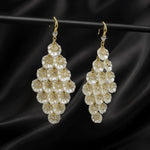 Load image into Gallery viewer, Pearl Petal Layered Drop Earrings
