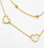 Load image into Gallery viewer, Double Layer Heart Charm Necklace
