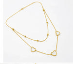 Load image into Gallery viewer, Double Layer Heart Charm Necklace
