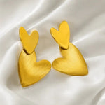 Load image into Gallery viewer, Matte Heart Cascade Earrings
