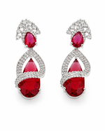 Load image into Gallery viewer, Ruvique Ruby Cascade AD CZ Necklace Set
