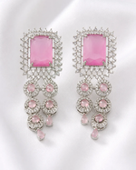 Load image into Gallery viewer, Pink Stone AD CZ Necklace Set
