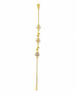 Load image into Gallery viewer, Gold Triple Flower Vine CZ Bracelet
