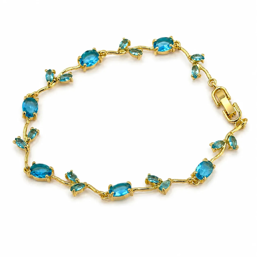 Blue Crystal Tulip Bracelet
