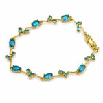 Load image into Gallery viewer, Blue Crystal Tulip Bracelet
