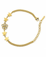 Load image into Gallery viewer, Celestial Star Flower CZ Gold Bracelet
