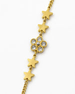 Load image into Gallery viewer, Celestial Star Flower CZ Gold Bracelet
