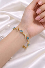 Load image into Gallery viewer, Blue Crystal Tulip Bracelet
