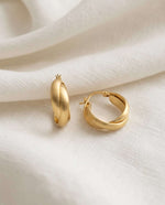 Load image into Gallery viewer, Intertwine Gold Hoop Earrings
