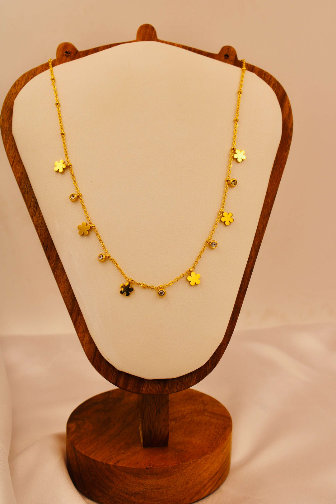 Golden Bloom Charm Necklace