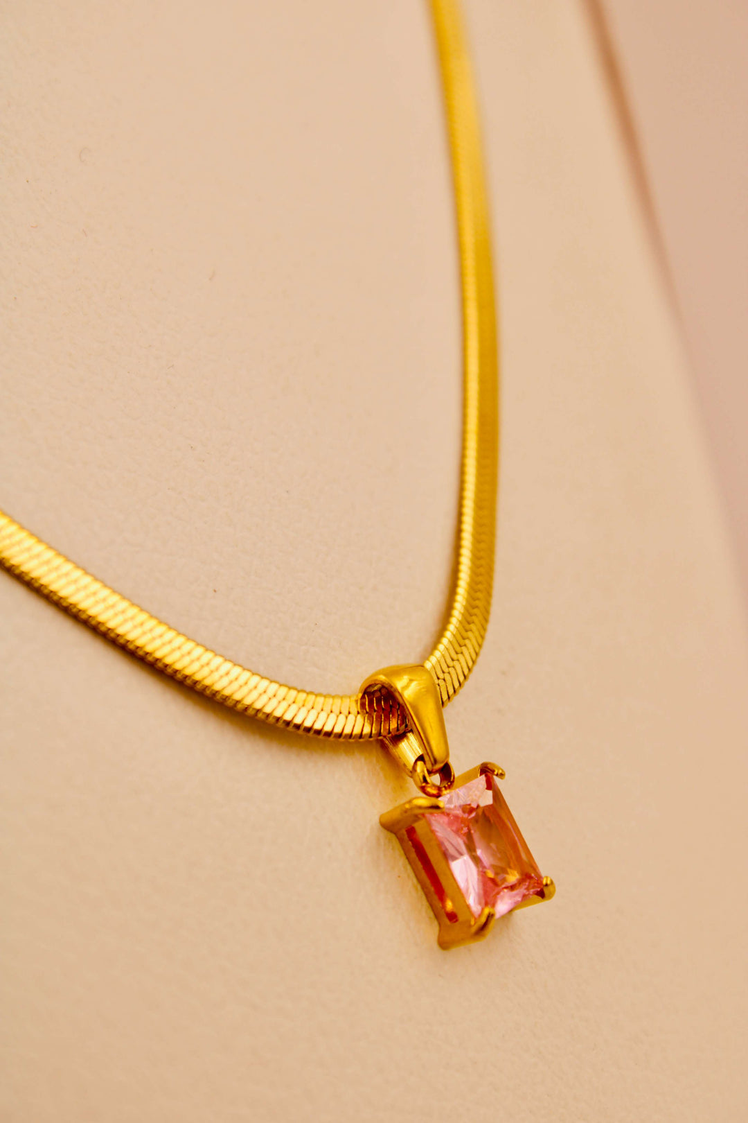 Pink Glow Pendant Necklace