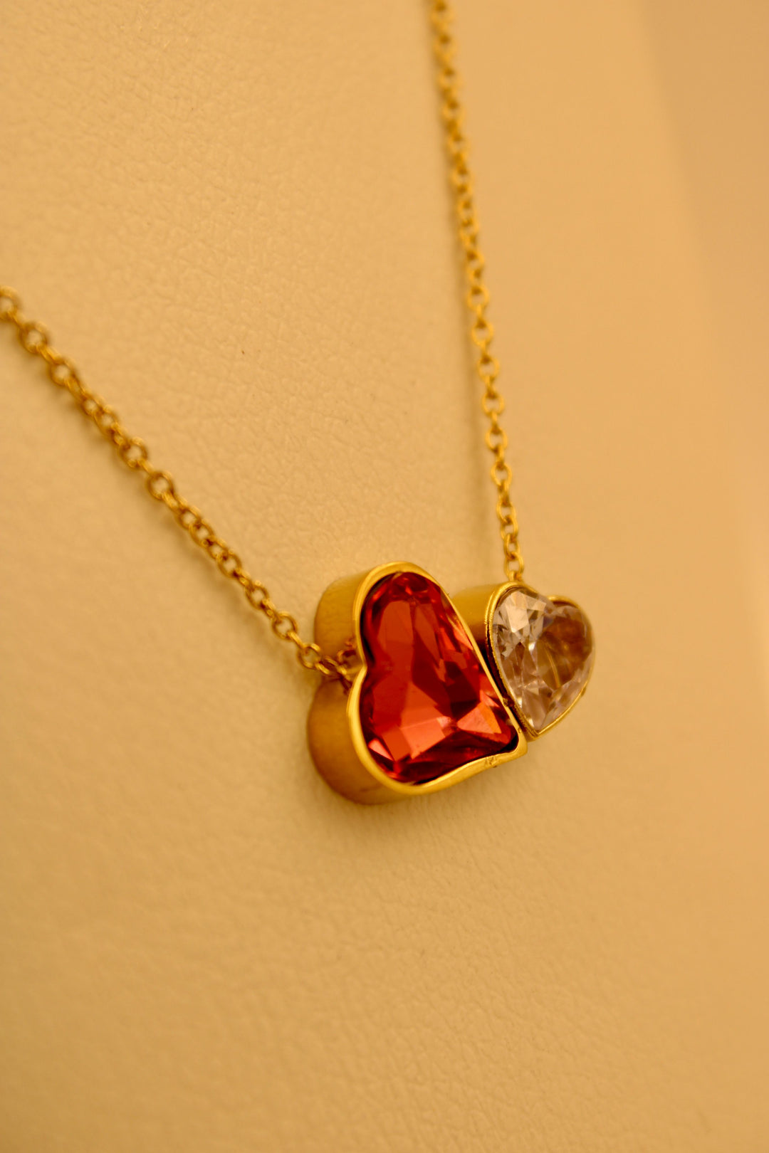 Ruvique Ruby Heart Duo Necklace