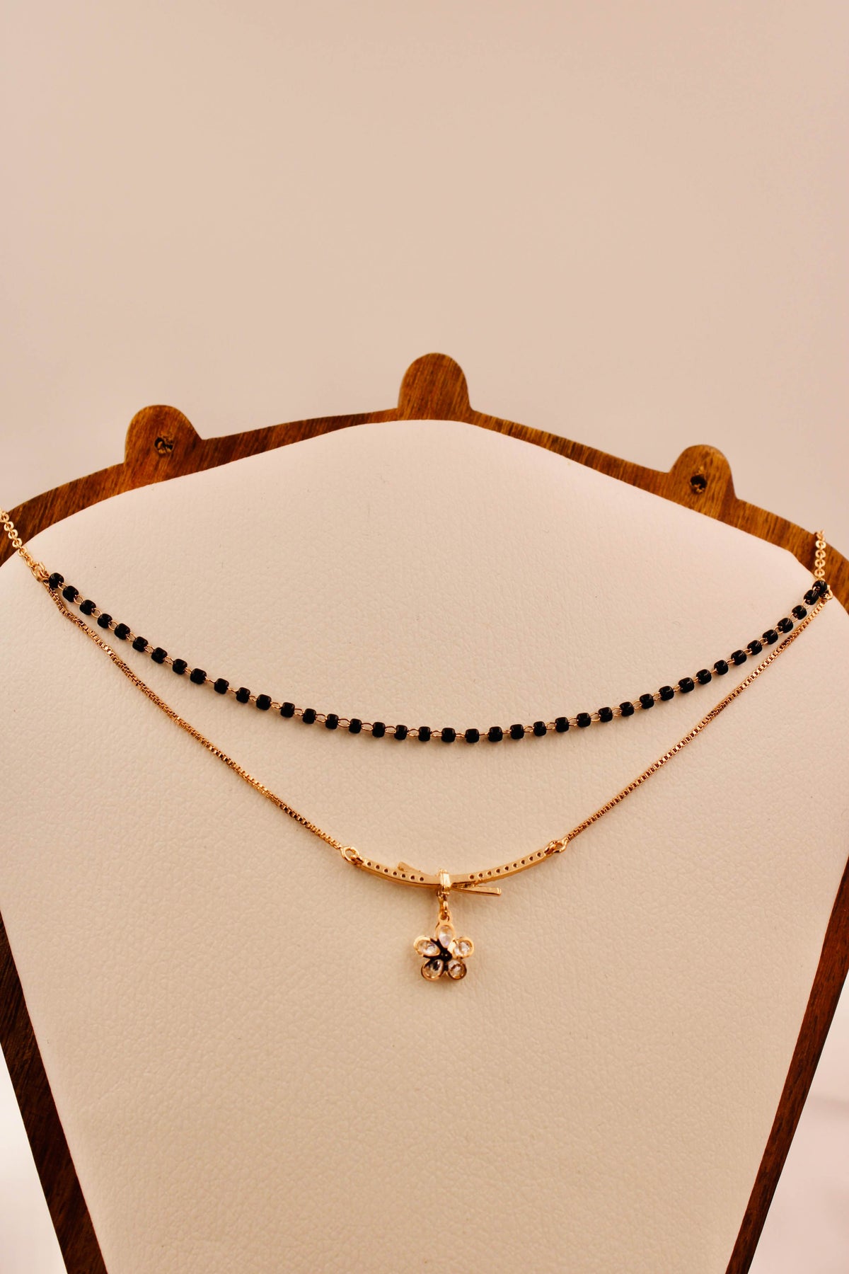 Rose gold bloom elegance mangalsutra choker