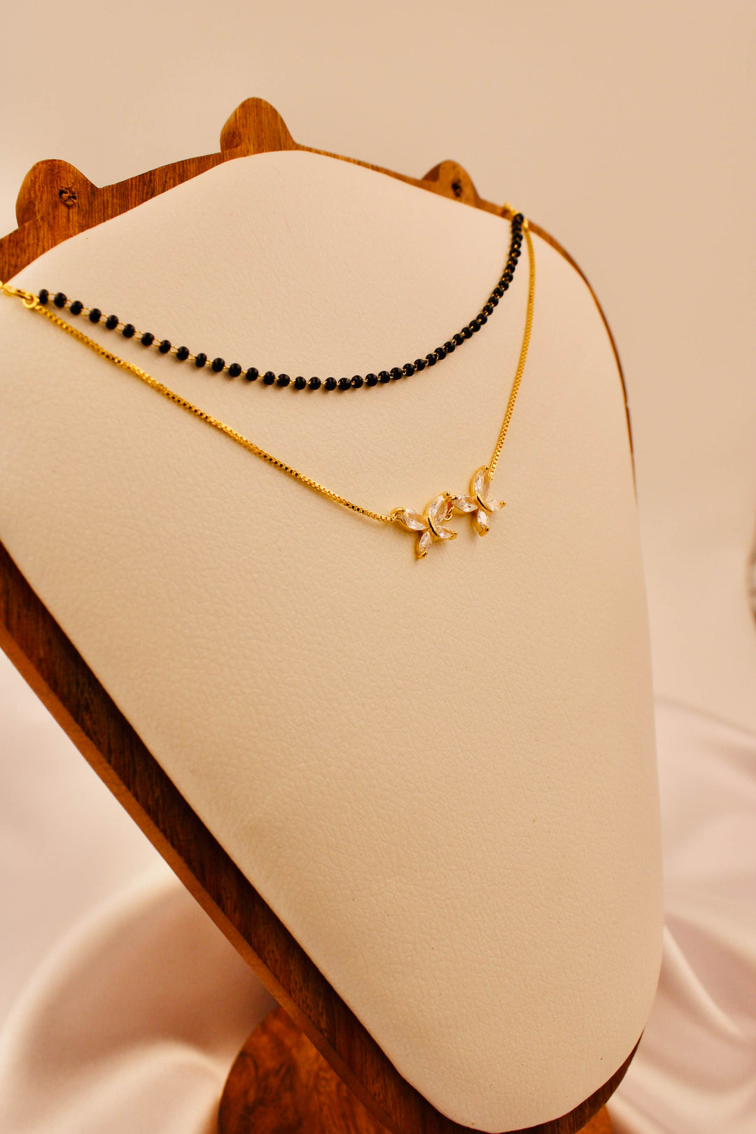 Twin Butterfly Charm Mangalsutra Choker
