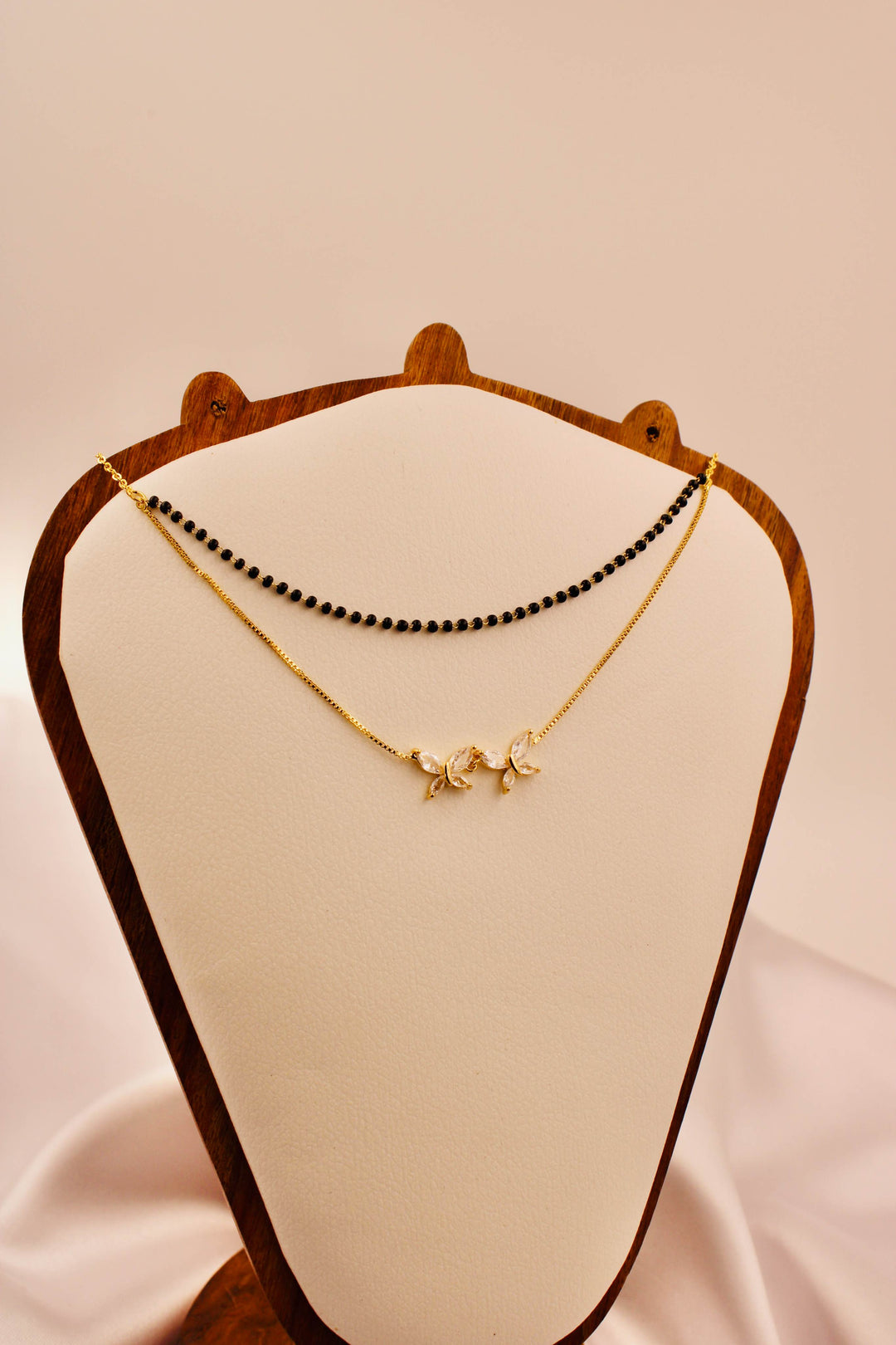 Twin Butterfly Charm Mangalsutra Choker