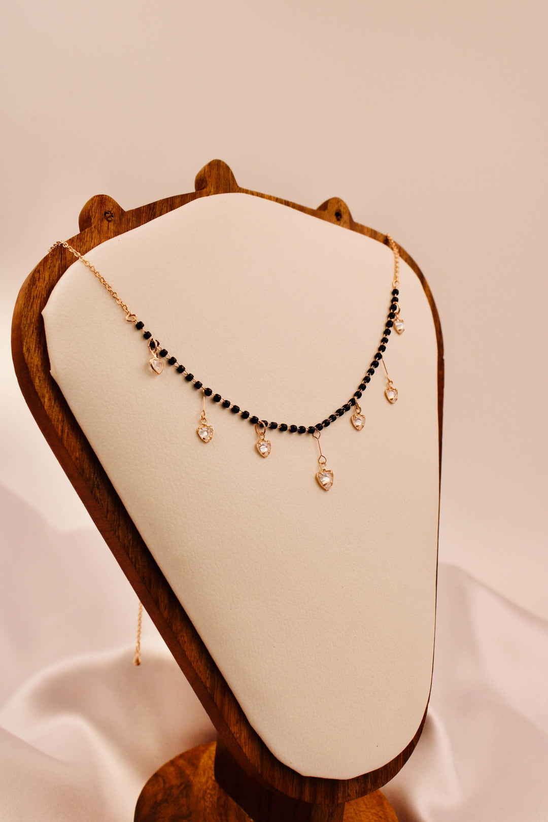 Ruvique Rose Gold Cupid Bead Mangalsutra Choker