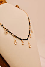 Load image into Gallery viewer, Ruvique Rose Gold Cupid Bead Mangalsutra Choker
