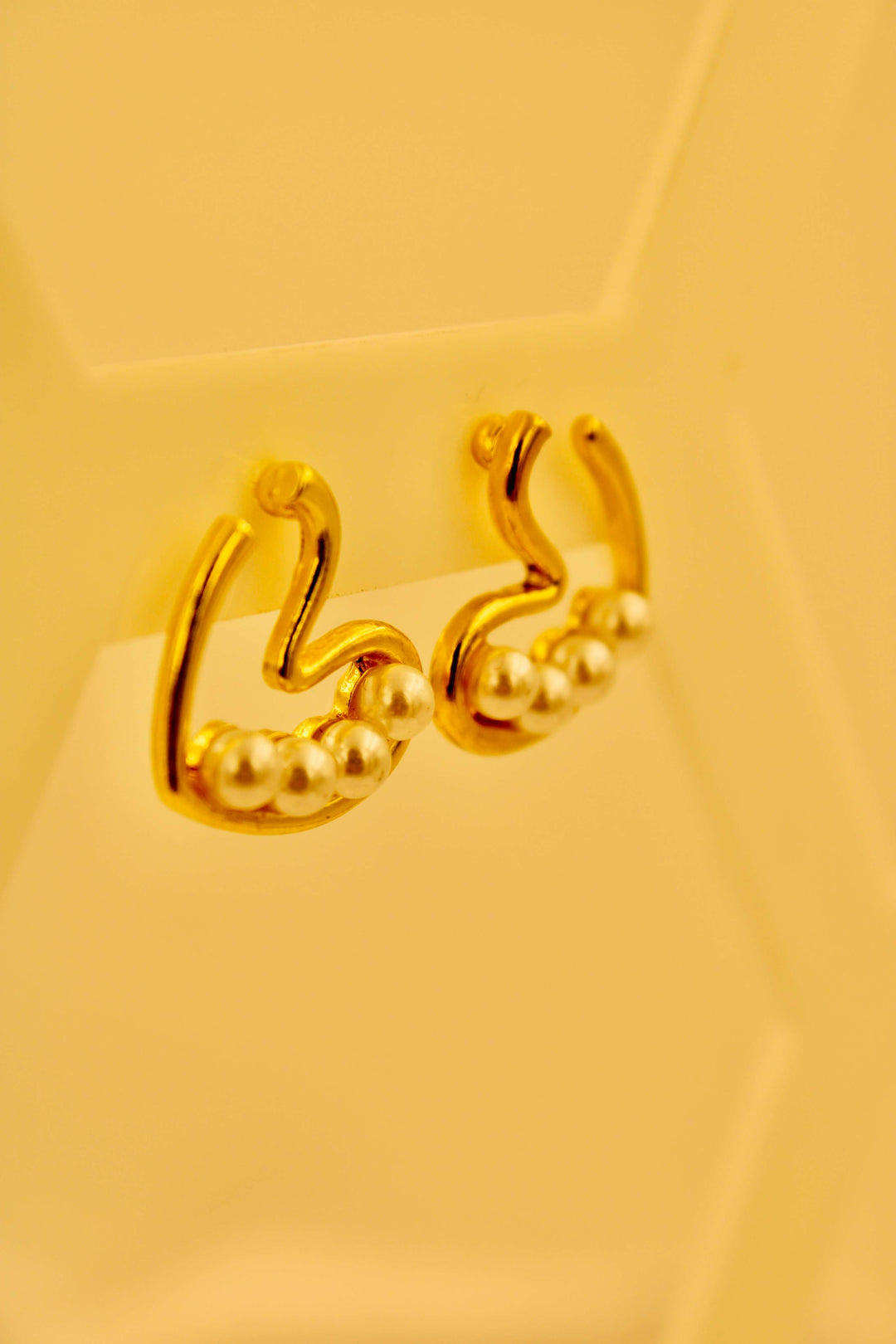 Heartline Pearl Studs