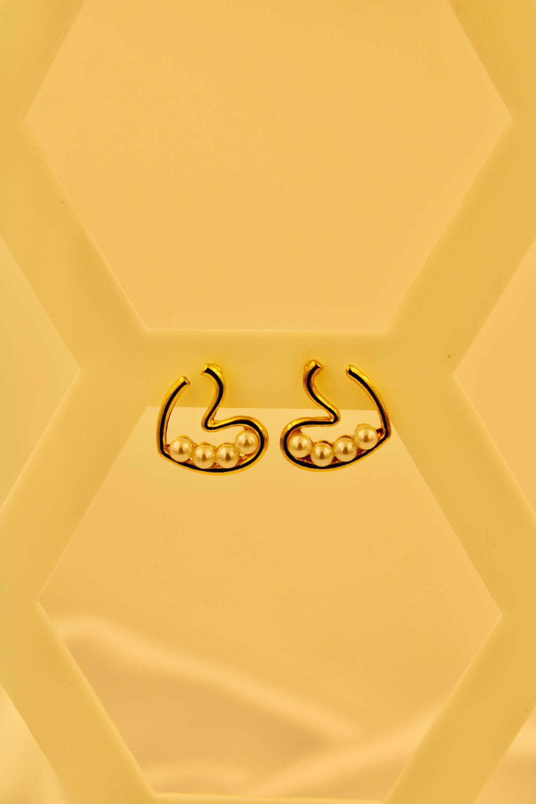 Heartline Pearl Studs