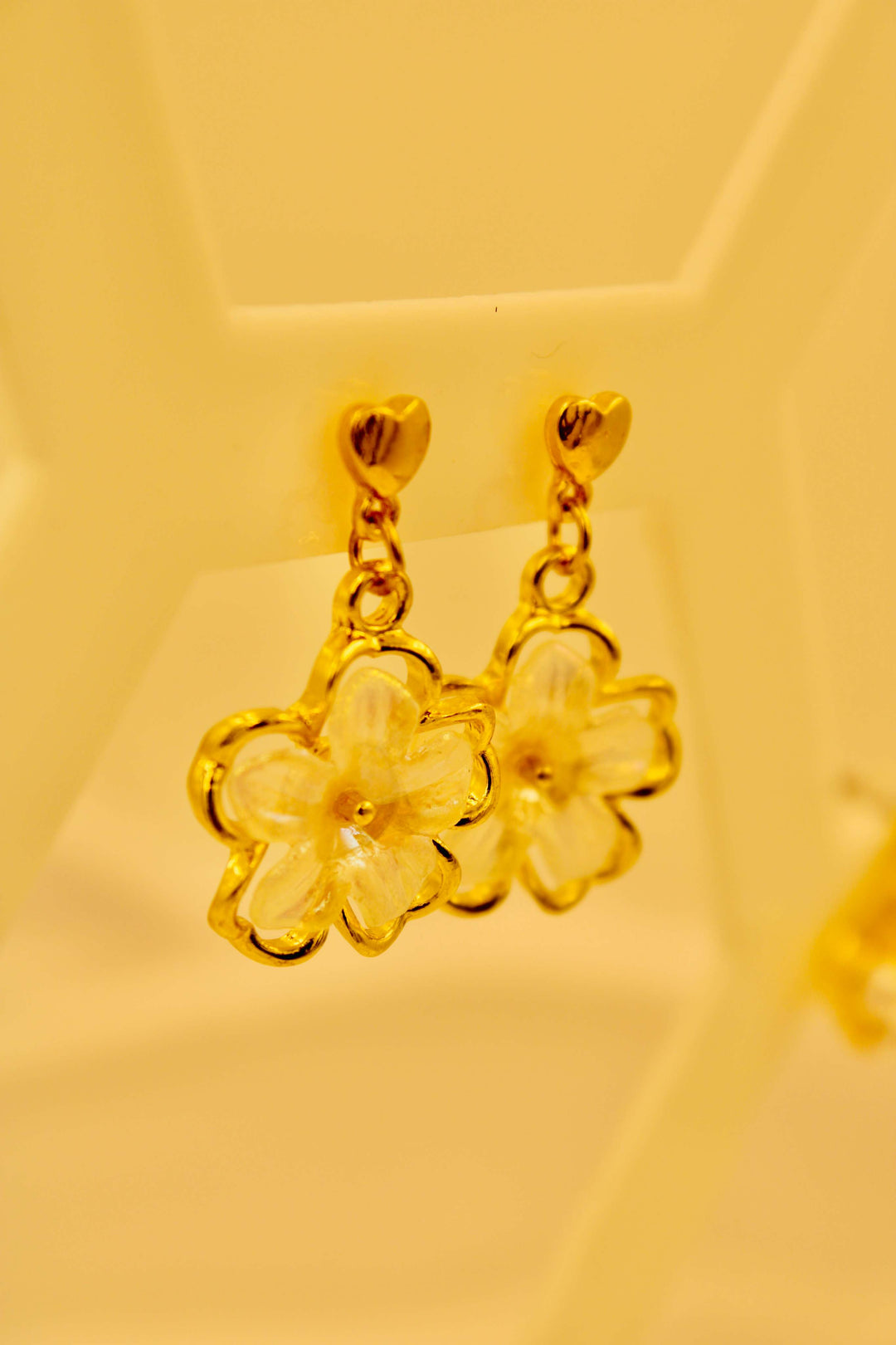 Cute Petal Glow Drop Earrings