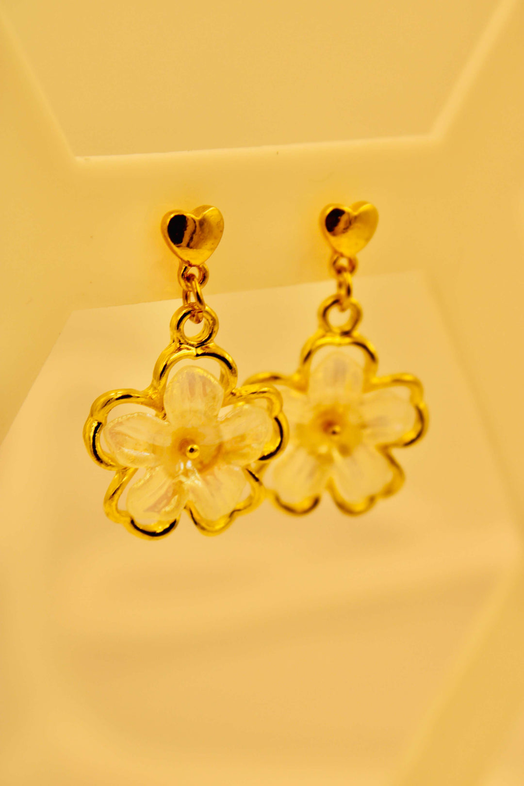 Cute Petal Glow Drop Earrings