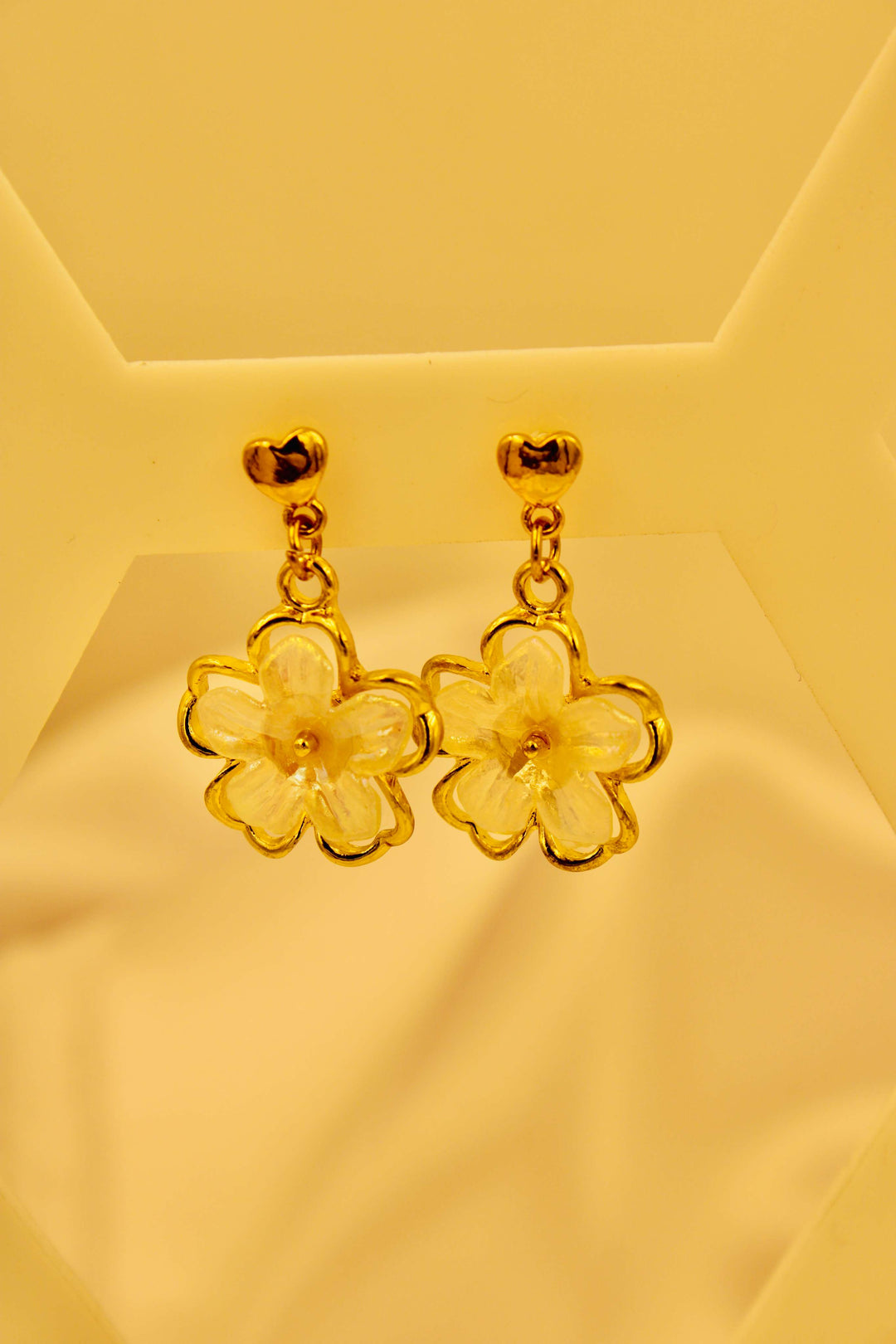 Cute Petal Glow Drop Earrings