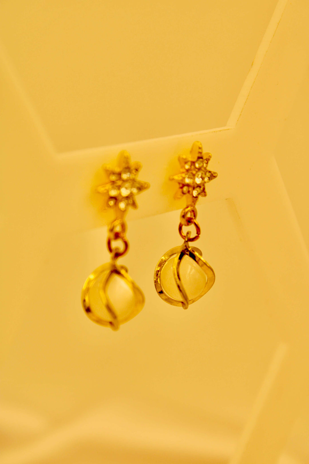 Celestial Pearl Drop Earrings