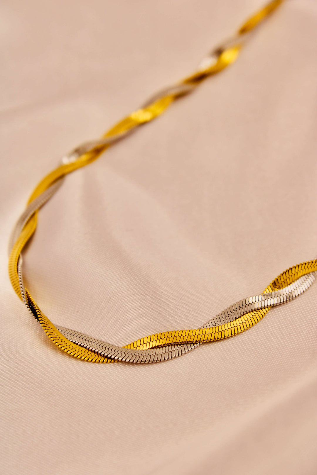 Twisted Glow Dual Chain Necklace