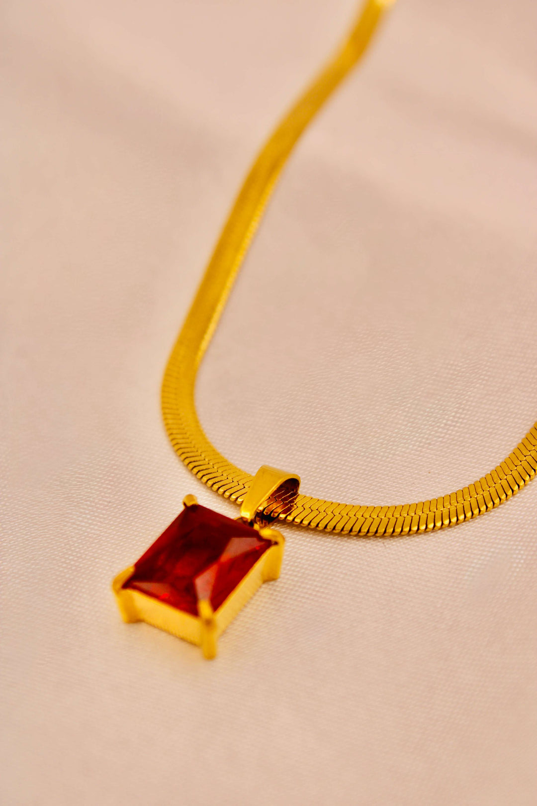 Hot Red Pendant Necklace