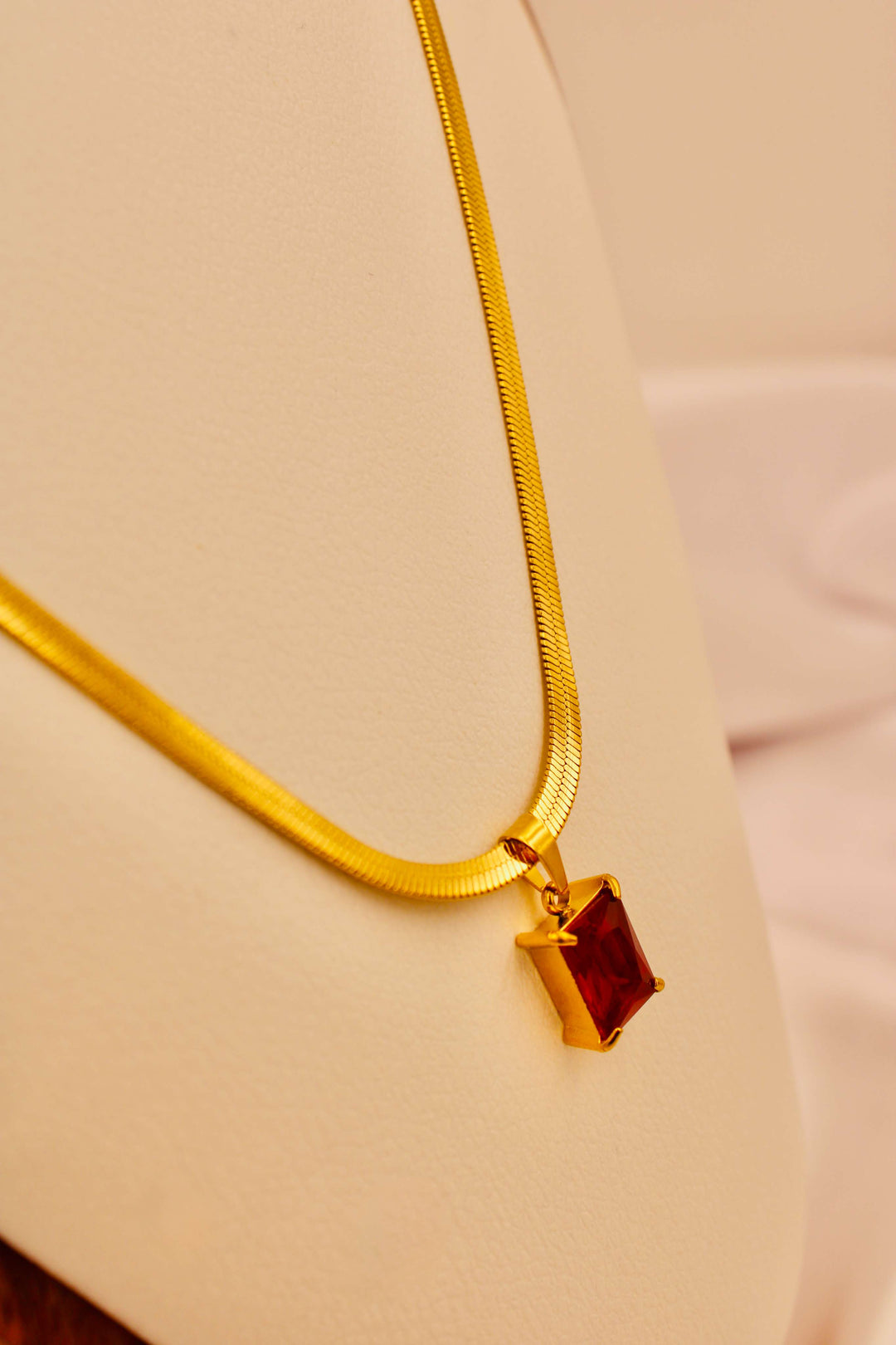 Hot Red Pendant Necklace
