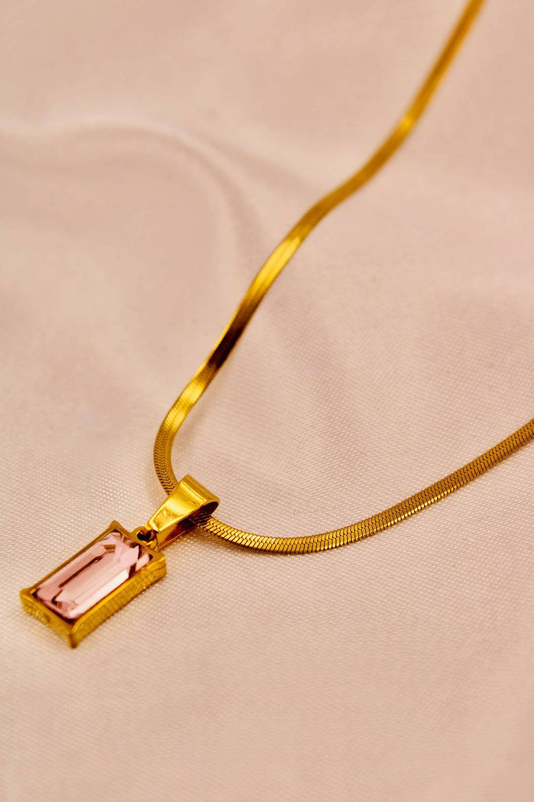 Pink Glow Pendant Necklace