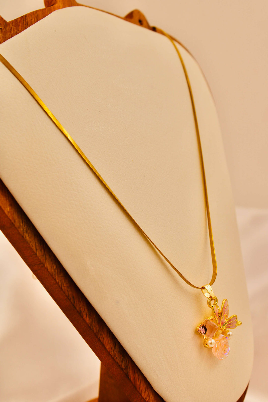 Violet Butterfly Pendant Necklace